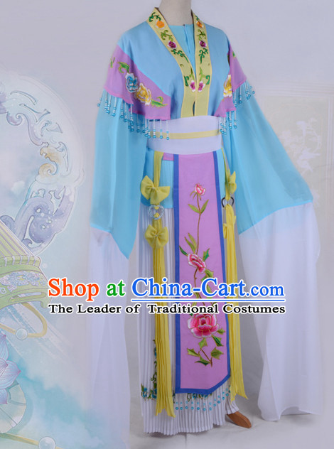 Chinese Opera Costumes Huangmei Opera Stage Performance Costume Chinese Traditional Water Sleeve Costume Drama Costumes Complete Set