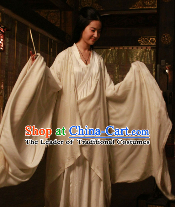 Ancient Chinese Empress White Hanfu Han Fu Clothing Complete Set for Women