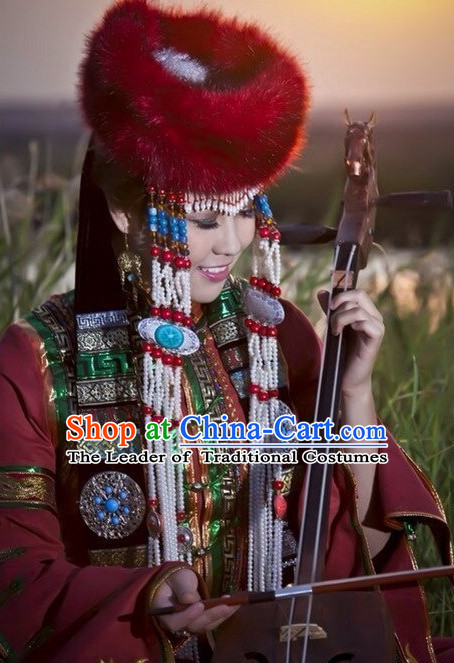 Chinese Traditional Mongolian Hat for Women