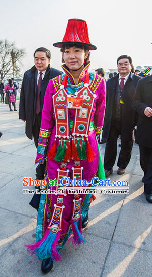 Chinese Traditional Ethnic National Costumes Complete Set
