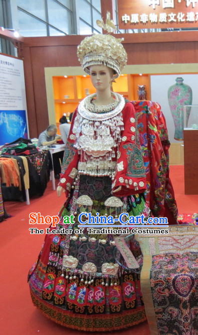 Chinese Traditional Ethnic Miao National Costumes Complete Set