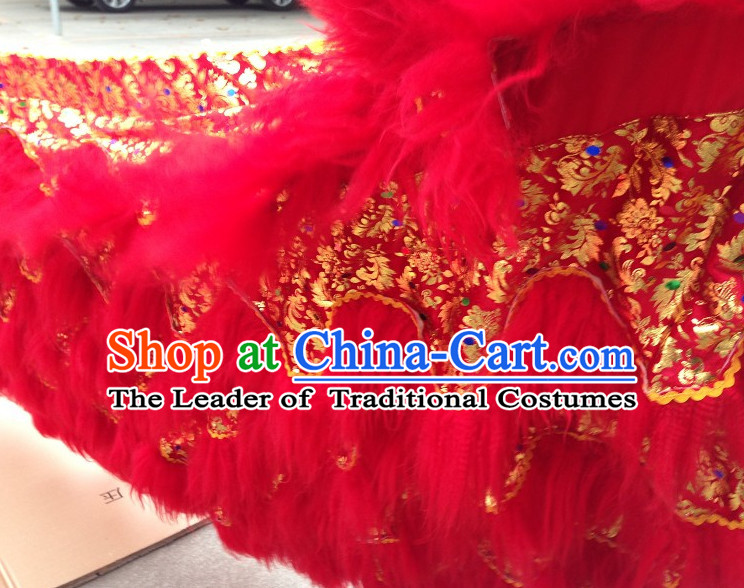 Top Asian Chinese Lion Dance Troupe Performance Suppliers Pants Equipments Art Instruments Lion Tail Costumes Set