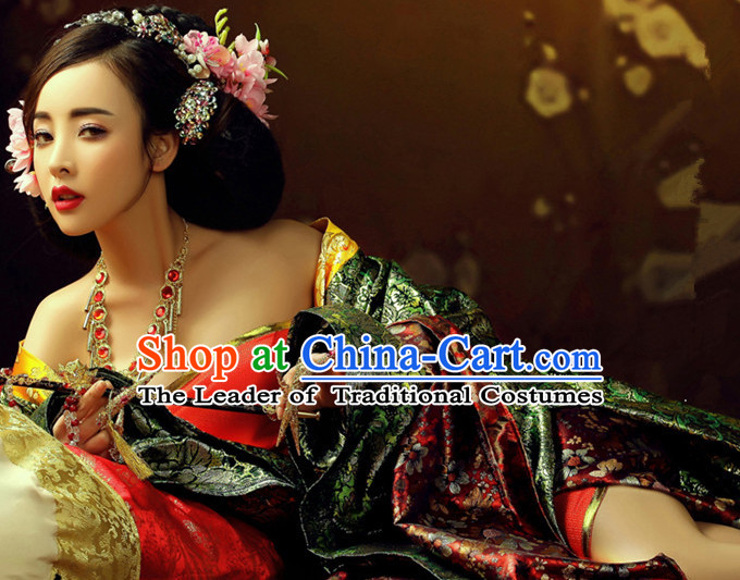 Chinese Sexy Women's Clothing _ Apparel Chinese Traditional Dress Theater and Reenactment Costumes and Headwear Complete Set