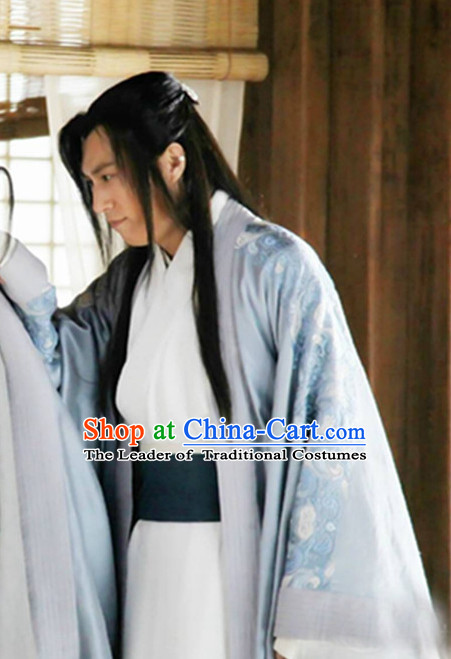 Chinese Men's Clothing _ Apparel Chinese Traditional Dress Theater and Reenactment Costumes and Headwear Complete Set