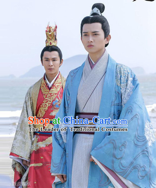 Chinese Ancient Prime Minister Men's Clothing _ Apparel Chinese Traditional Dress Theater and Reenactment Costumes and Headwear Complete Set