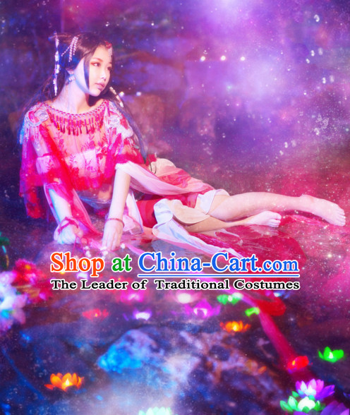 Chinese Women Traditional Beauty Dress Cheongsam Ancient Chinese Hot Clothing Cultural Robes Complete Set