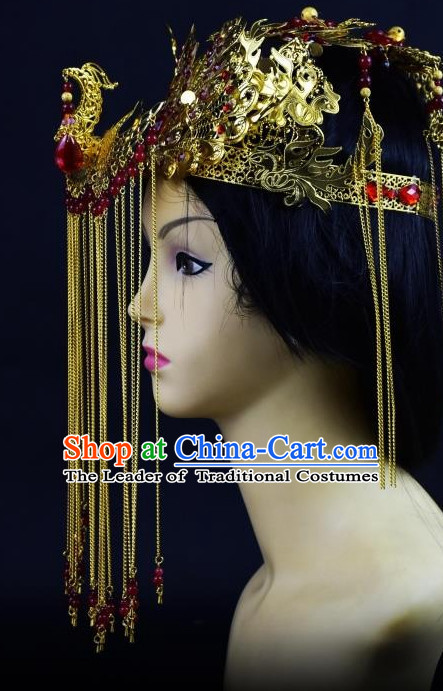 Top Chinese Princess Phoenix Hair Style China Hairpieces Chinese Traditional Hairpins Bridal Hat