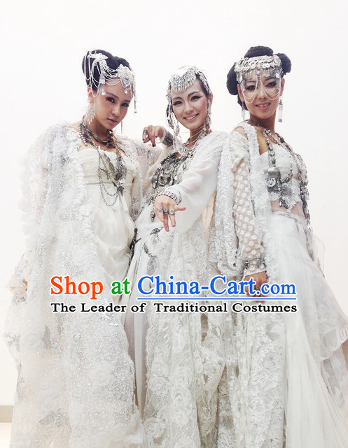 Chinese Ancient Han Fu Clothing Robes Tunics Accessories Traditional China Clothes Women Adults Kids