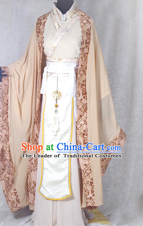 Chinese Ancient Han Fu Prince Clothing Robes Tunics Accessories Traditional China Clothes Adults Kids