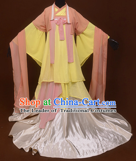 Chinese Ancient Han Fu Noblewoman Clothing Robes Tunics Accessories Traditional China Clothes Adults Kids