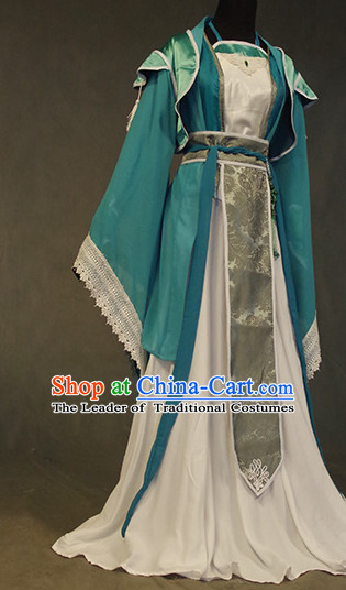 Chinese Ancient Han Fu Fairy Clothing Robes Tunics Accessories Traditional China Clothes Adults Kids