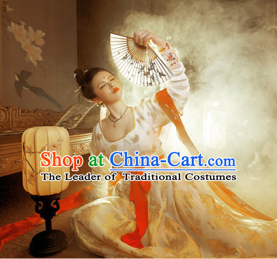 Chinese Tang Dynasty Hanfu Dress China Hanfu Costume Histroical Dresses Traditional Hanfu Wedding Ceremony Chinese Culture Clothing Complete Set