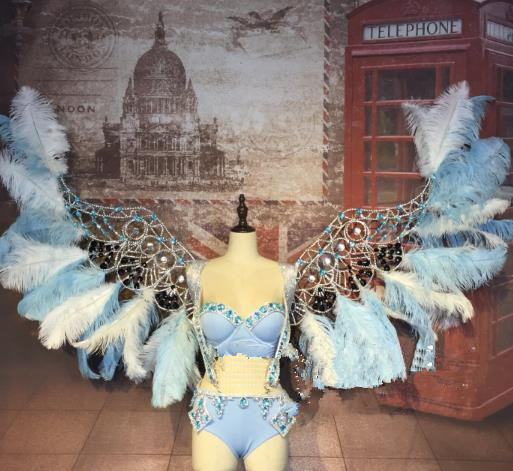 Unique Design Giant Angel Wings Model Stage Costumes Theater Costumes Professional Theater Costume for Women