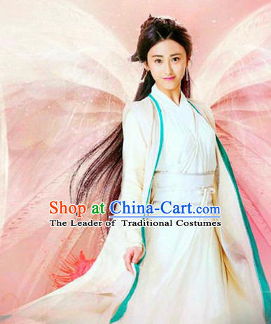 Top Chinese Ancient Guzhuang Hanfu Women's Clothing _ Apparel Chinese Traditional Dress Theater and Reenactment Costumes and Headwear Complete Set