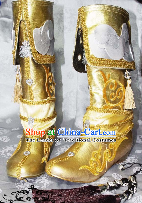 Top Chinese Traditional Cosplay Suphero Supheroine Classical Long Boot Boots