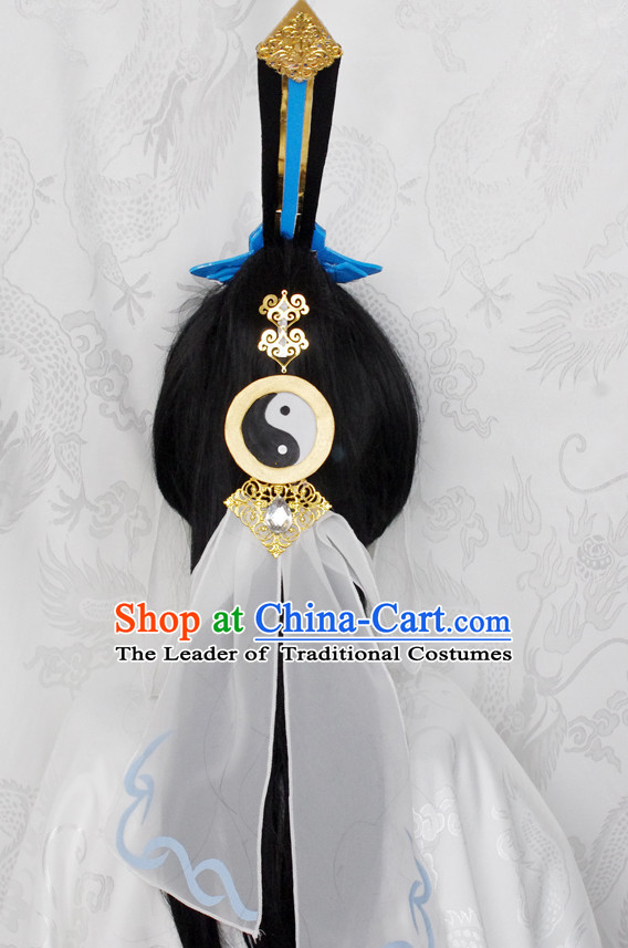 Top Chinese Traditional Cosplay Suphero Supheroine Classical Taoist Headwear Hat