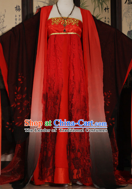 Red Hanfu Hanzhuang Han Fu Han Clothing Traditional Chinese Dress National Costume Complete Set