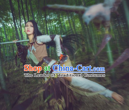 Ancient Chinese Style Halloween Cosplay Cos Fighter Knight Complete Set for Men