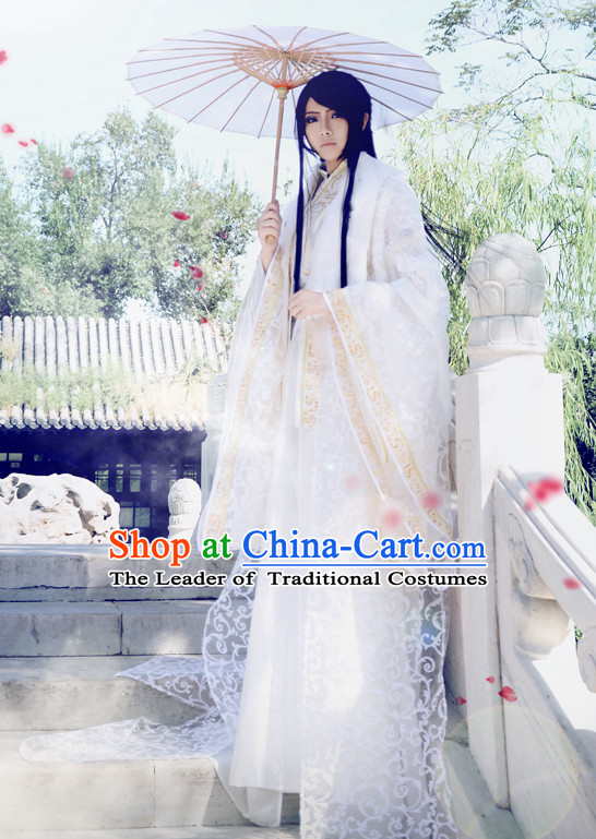 Chinese Classical Prince Imperial Dresses Hanfu Han Fu Complete Set for Men