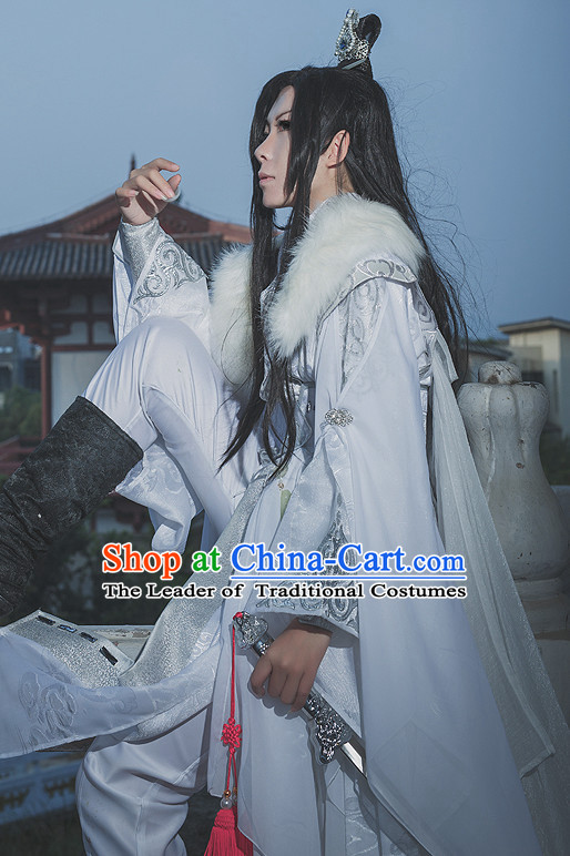Chinese Classical Emperor Imperial Robe Cosplay Clothes Hanfu Han Fu Complete Set for Men