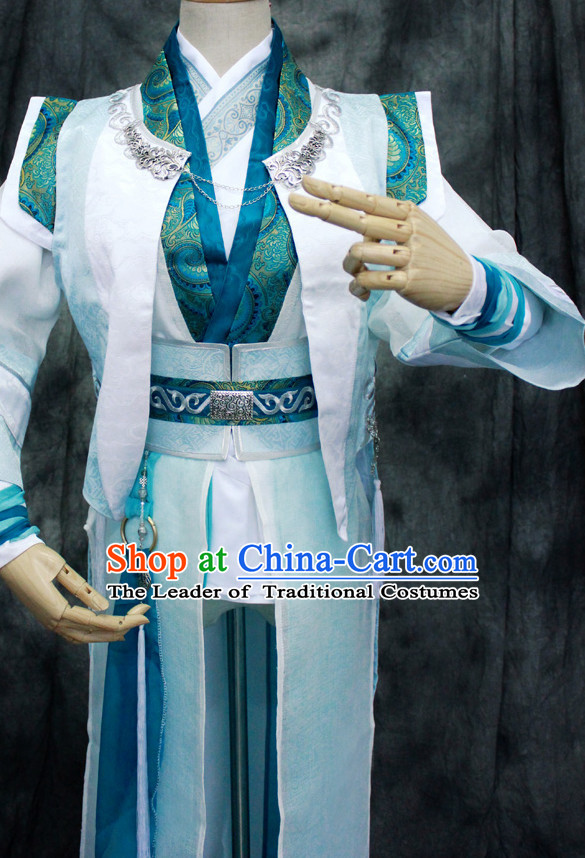 Chinese Classical Knight Warrior Cosplay Clothes Hanfu Han Fu Costumes for Men
