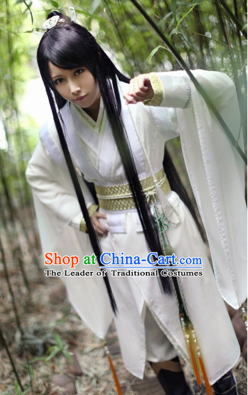 Top Chinese Ancient Costumes Theater and Reenactment Costumes and Headgear Complete Set for Women