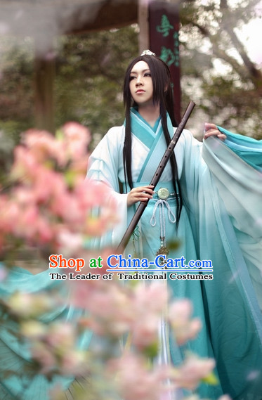 Top Chinese Ancient Costumes Theater and Reenactment Costumes and Headgear Complete Set for Women