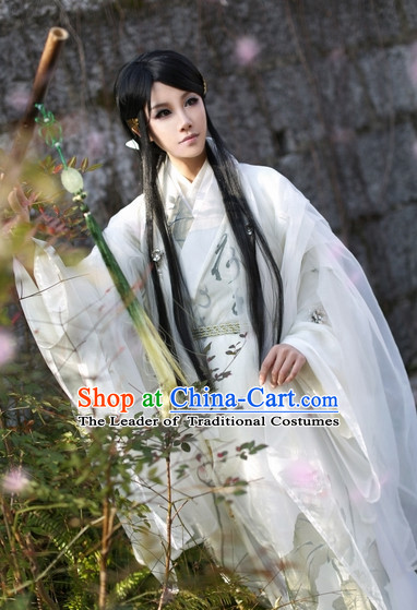 Top Chinese Ancient Costumes Theater and Reenactment Costumes and Headgear Complete Set for Women