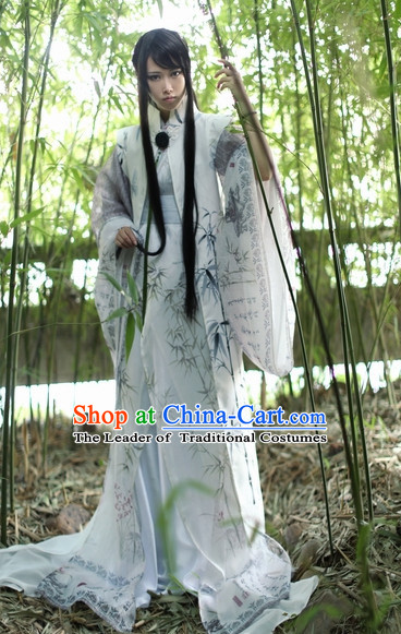 Top Chinese Ancient Costumes Theater and Reenactment Costumes and Headgear Complete Set for Women