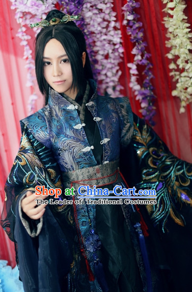 Top Chinese Ancient Costumes Theater and Reenactment Costumes and Headgear Complete Set for Women