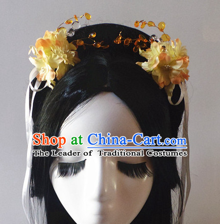 Chinese Classic Lady Fairy Headwear Crowns Hats Headpiece Hair Accessories Jewelry Set