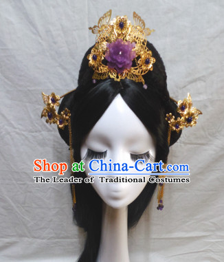 Chinese Classic Headwear Crowns Hats Headpiece Hair Accessories Jewelry Set