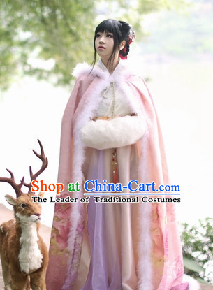 Top Pink Chinese Ancient Princess Hanfu Costumes Theater and Reenactment Costumes and Headgear Complete Set for Women