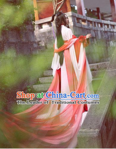 Top Chinese Ancient Costumes Theater and Reenactment Costumes and Headgear Complete Set for Women