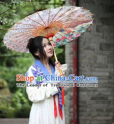 Asian Dance Umbrella China Handmade Classical Peacock Umbrellas Stage Performance Umbrella Dance Props