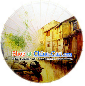 Asian Dance Umbrella China Handmade Traditional Painting Umbrellas Stage Performance Umbrella Dance Props