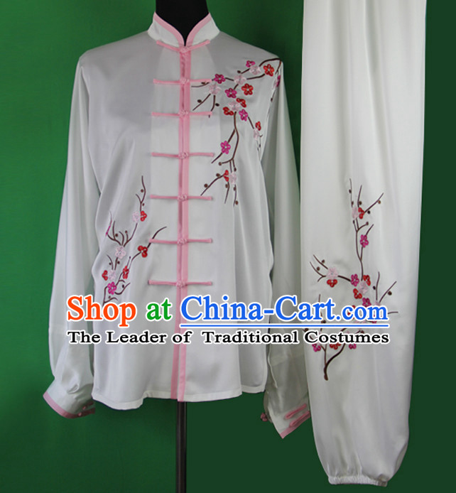 White Chinese Kung Fu Tai Chi Wushu Shaolin Uniform Wudang Uniforms Wu Shu Nanquan Kungfu Changquan Costume Uniform Martial Arts Tai Chi Taiji Uniforms