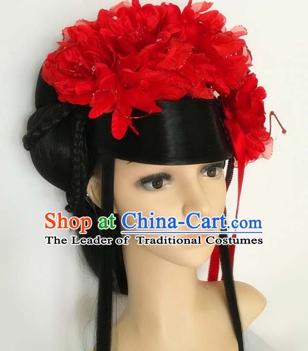 Ancient Chinese Red Lady Hair Accessories