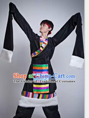 Chinese Long Sleeve Black Dance Costume Dance Costumes for Men