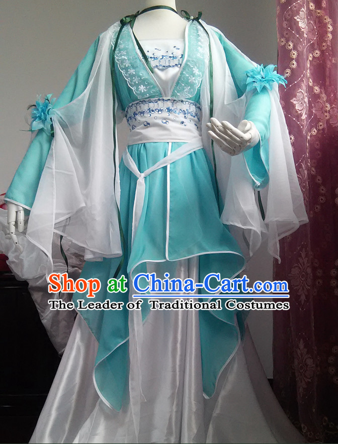 Ancient Chinese Royal Costumes Flower Costume Traditional Chinese Fairy Hanfu Han Fu Costumes Ancient Cosplay Complete Set