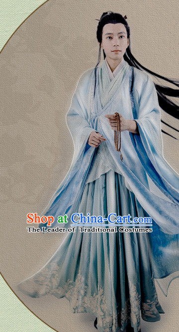 Chinese Prince Hanfu Robe Swords Clothing Handmade Bjd Dress Opera Costume Drama Costumes Complete Set