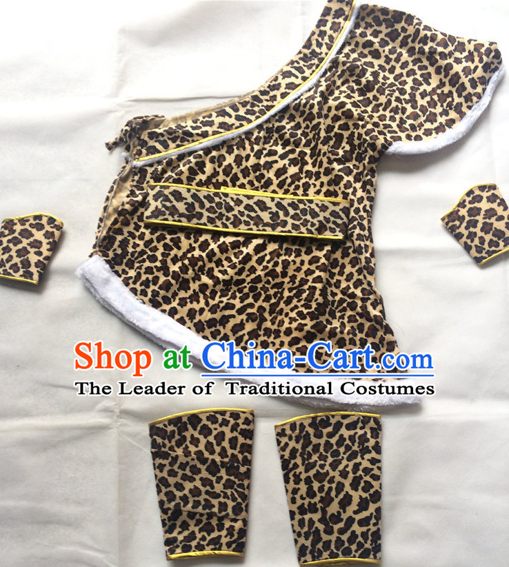 China Ancient Hunter Men Costume Stage Costumes Complete Set