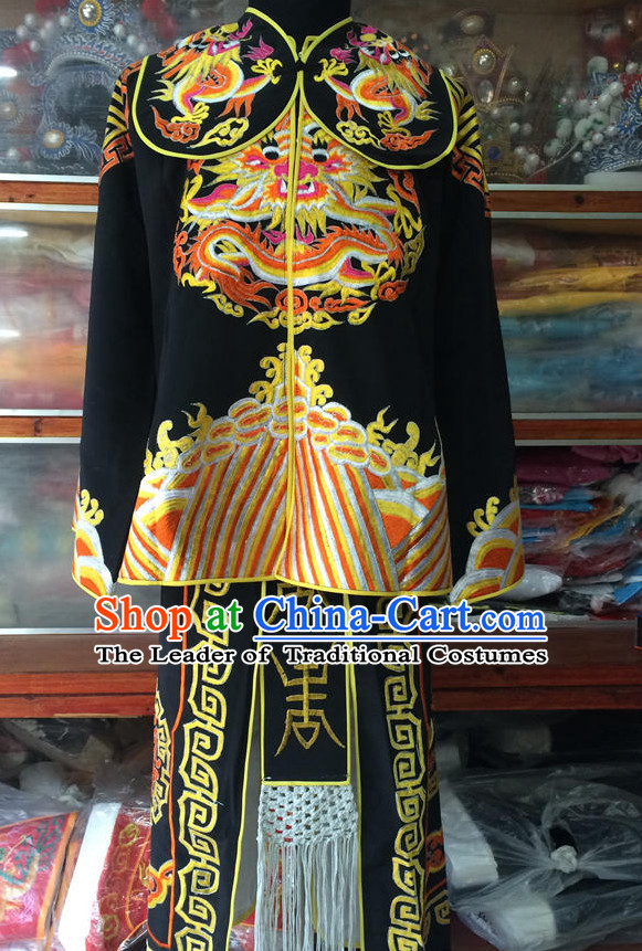 China Beijing Opera Men Costume Embroidered Robe Stage Costumes Complete Set