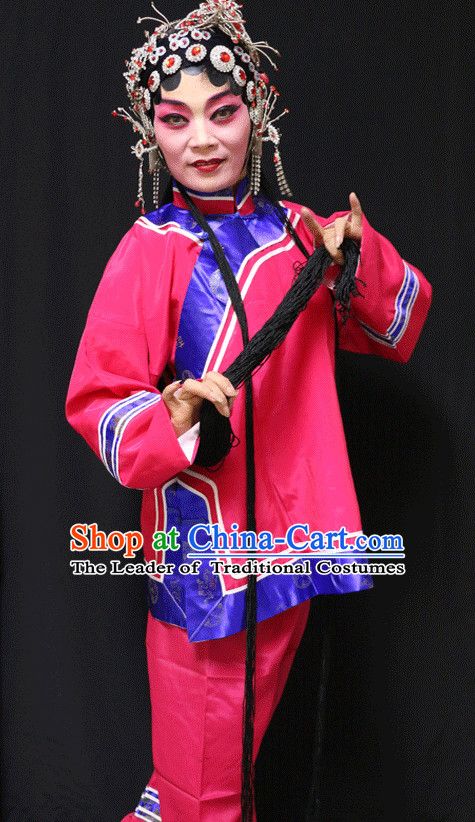 Chinese Opera Beijing Opera Peking Opera Costume Embroidered Robe Hua Dan Opera Costumes and Headdress Complete Set