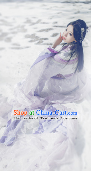 Chinese Traditional Princess Royal Stage Hanfu Hanbok Kimono Costume Dresses Costume Ancient Garment Complete Set