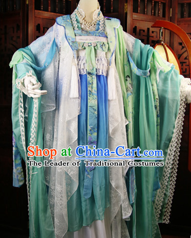 Chinese Traditional Princess Royal Stage Hanfu Hanbok Kimono Costume Dresses Costume Ancient Garment Complete Set