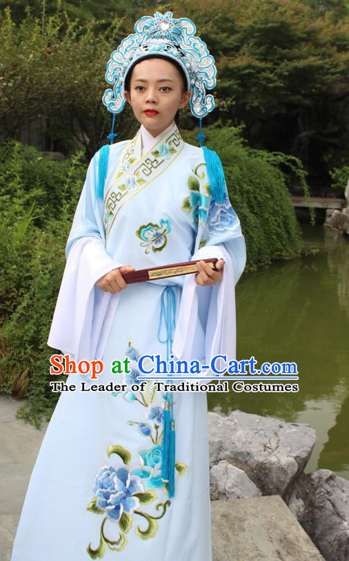 Chinese Opera Stage Costume Embroidered Hanfu Dress Gown Costumes Ancient Costume Clothing Complete Set