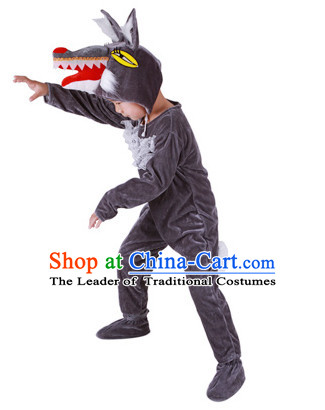 Stage Performance Wolf Dance Costumes Complete Set for Kids or Adults