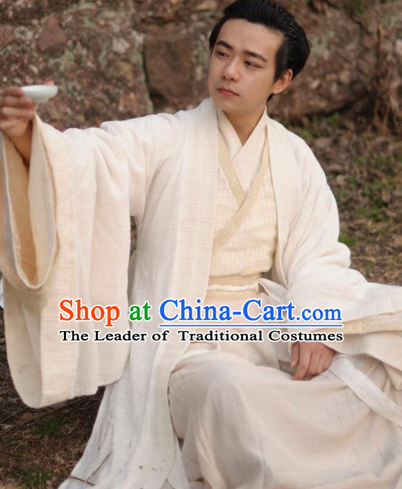 Ancient Chinese Men Clothing Traditional Hanfu Hanbok Kimono Dress National Costume Dresses Complete Set