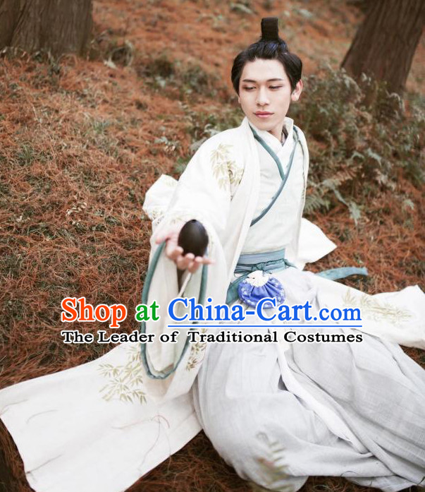 Ancient Chinese Men Clothing Traditional Hanfu Hanbok Kimono Dress National Costume Dresses Complete Set